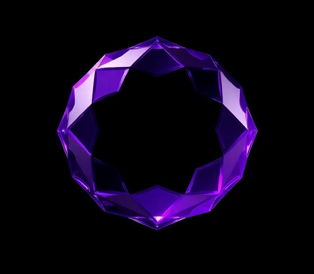 Faceted violet crystal ring representing unstructured expertise